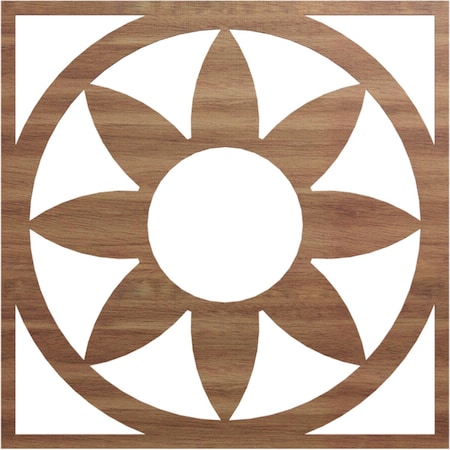 Ekena Millwork Blume Wood Fretwork Pierced Ceiling Medallion, Walnut, 40"OD x 13 7/8"ID x 3/8"T CMWP40X40X0375BLWA